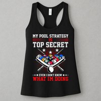 Billiard Pool Player My Strategy Is Top Secret Womens Tank Top