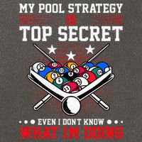 Billiard Pool Player My Strategy Is Top Secret Cotton Canvas Backpack