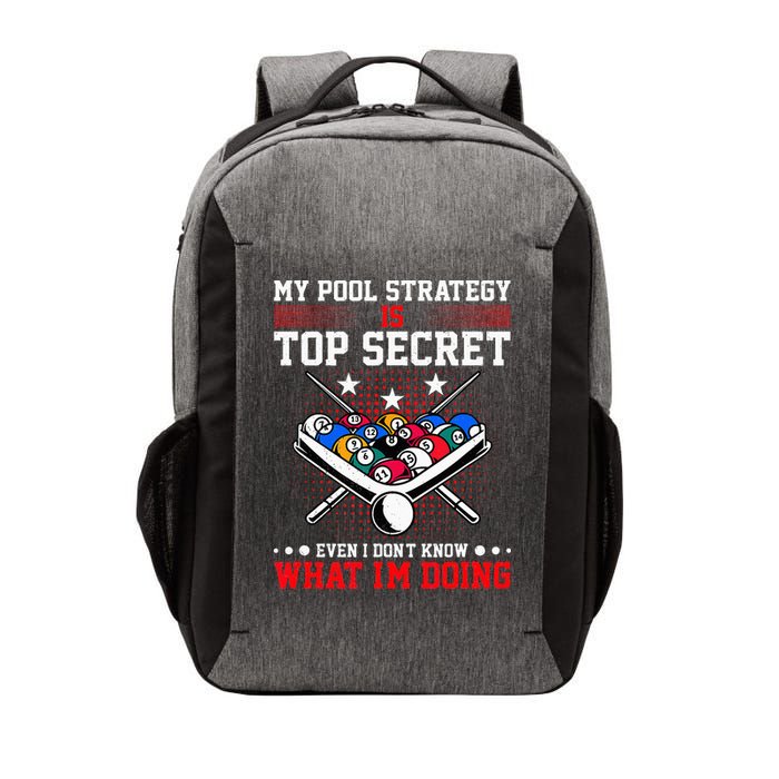 Billiard Pool Player My Strategy Is Top Secret Vector Backpack