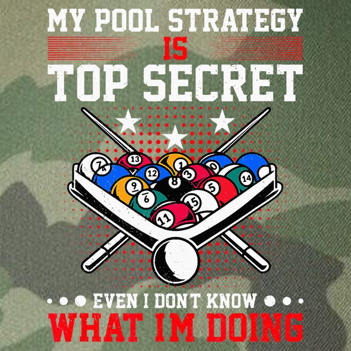 Billiard Pool Player My Strategy Is Top Secret Legacy Tie Dye Trucker Hat