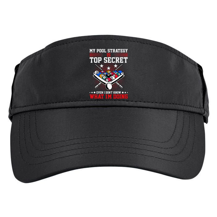 Billiard Pool Player My Strategy Is Top Secret Adult Drive Performance Visor