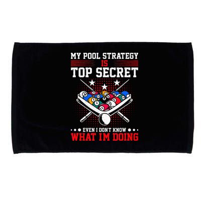 Billiard Pool Player My Strategy Is Top Secret Microfiber Hand Towel