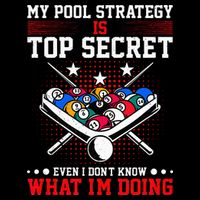 Billiard Pool Player My Strategy Is Top Secret Wool Snapback Cap