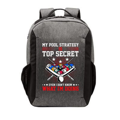 Billiard Pool Player My Strategy Is Top Secret Vector Backpack