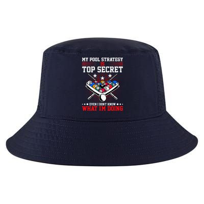 Billiard Pool Player My Strategy Is Top Secret Cool Comfort Performance Bucket Hat