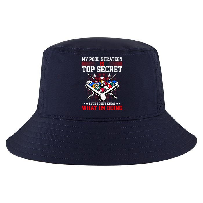 Billiard Pool Player My Strategy Is Top Secret Cool Comfort Performance Bucket Hat
