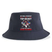 Billiard Pool Player My Strategy Is Top Secret Sustainable Bucket Hat