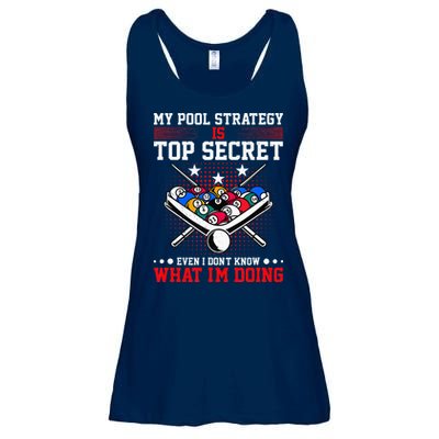 Billiard Pool Player My Strategy Is Top Secret Ladies Essential Flowy Tank