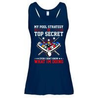 Billiard Pool Player My Strategy Is Top Secret Ladies Essential Flowy Tank