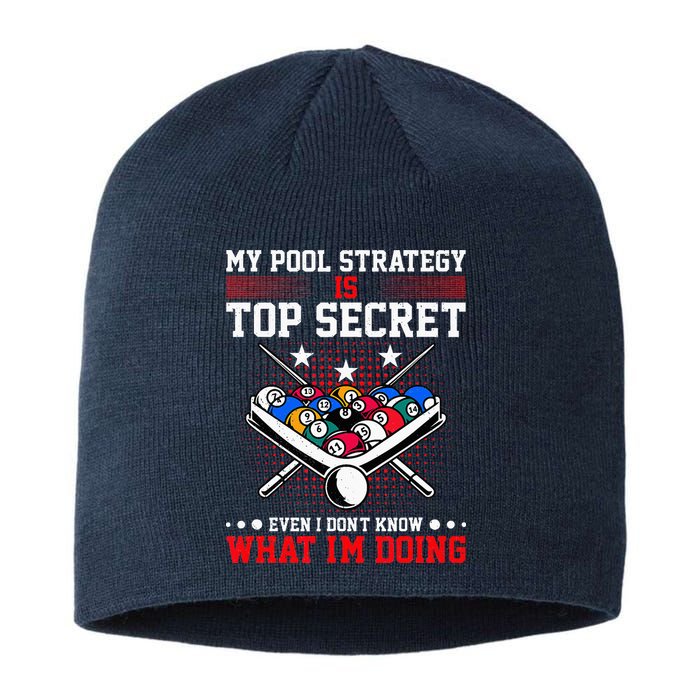 Billiard Pool Player My Strategy Is Top Secret Sustainable Beanie