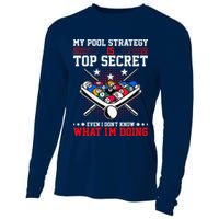 Billiard Pool Player My Strategy Is Top Secret Cooling Performance Long Sleeve Crew