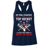 Billiard Pool Player My Strategy Is Top Secret Womens Tank Top