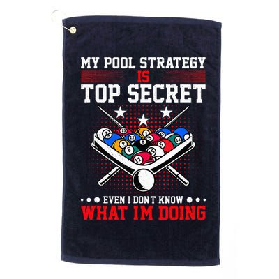 Billiard Pool Player My Strategy Is Top Secret Golf Towel