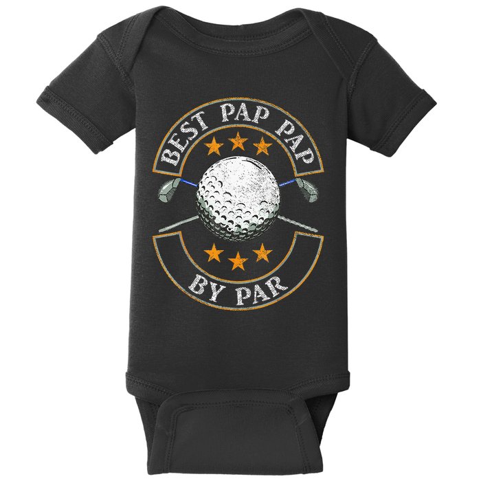 Best Pap Pap By Par Golf Lover Sports Fathers Day Baby Bodysuit