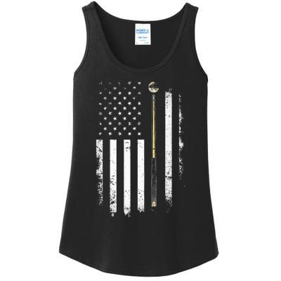 Billiards Pool Player Table Usa Us American Flag Ladies Essential Tank