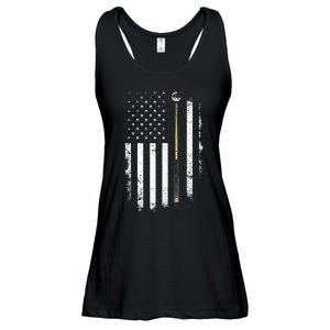 Billiards Pool Player Table Usa Us American Flag Ladies Essential Flowy Tank