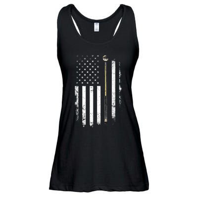 Billiards Pool Player Table Usa Us American Flag Ladies Essential Flowy Tank