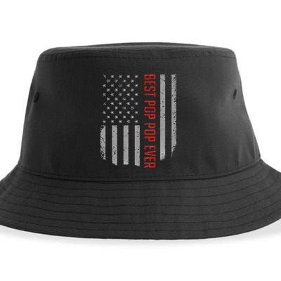 Best Pop Pop Ever American Flag Gifts For FatherS Day Sustainable Bucket Hat