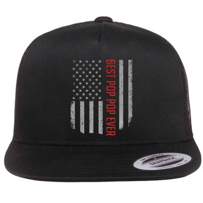 Best Pop Pop Ever American Flag Gifts For FatherS Day Flatbill Hat