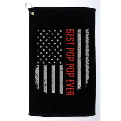 Best Pop Pop Ever American Flag Gifts For FatherS Day Golf Towel
