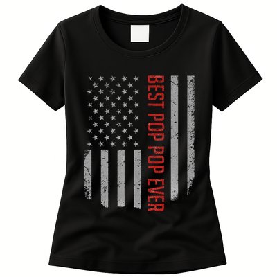Best Pop Pop Ever American Flag Gifts For FatherS Day Womens T-Shirt