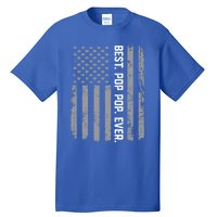 Best Pop Pop Ever Vintage American Flag For Dad Papa Gift Tall T-Shirt