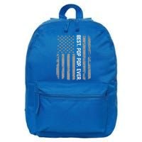 Best Pop Pop Ever Vintage American Flag For Dad Papa Gift 16 in Basic Backpack