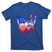 Butterfly Patriotic Peace Signs 4th Of July American Flag Funny Gift T-Shirt