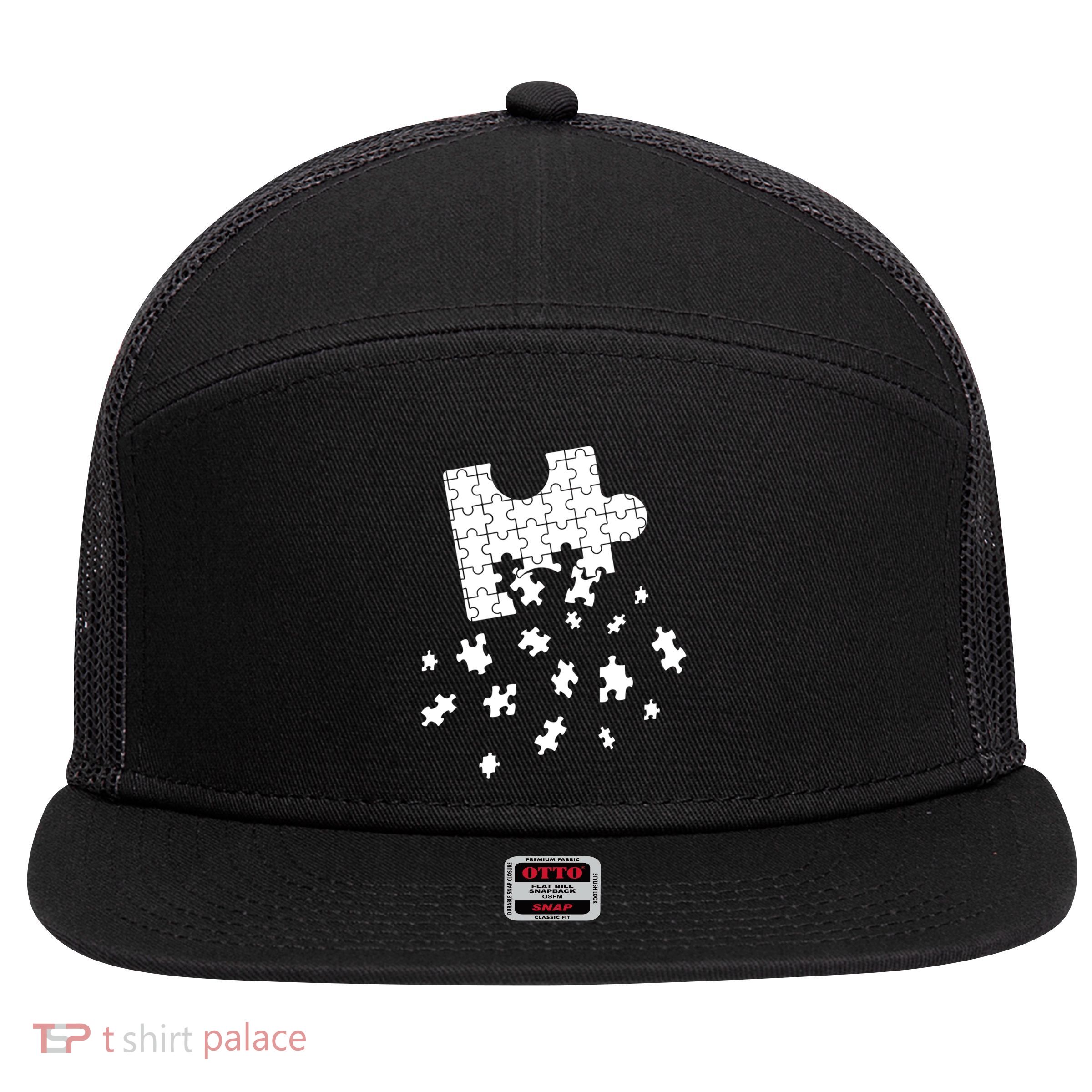 Big Puzzle Piece Flying Puzzles Pieces Meaningful Gift 7 Panel Mesh Trucker Snapback Hat