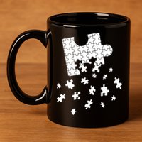 Big Puzzle Piece Flying Puzzles Pieces Meaningful Gift 11oz C Handle Ceramic Mug