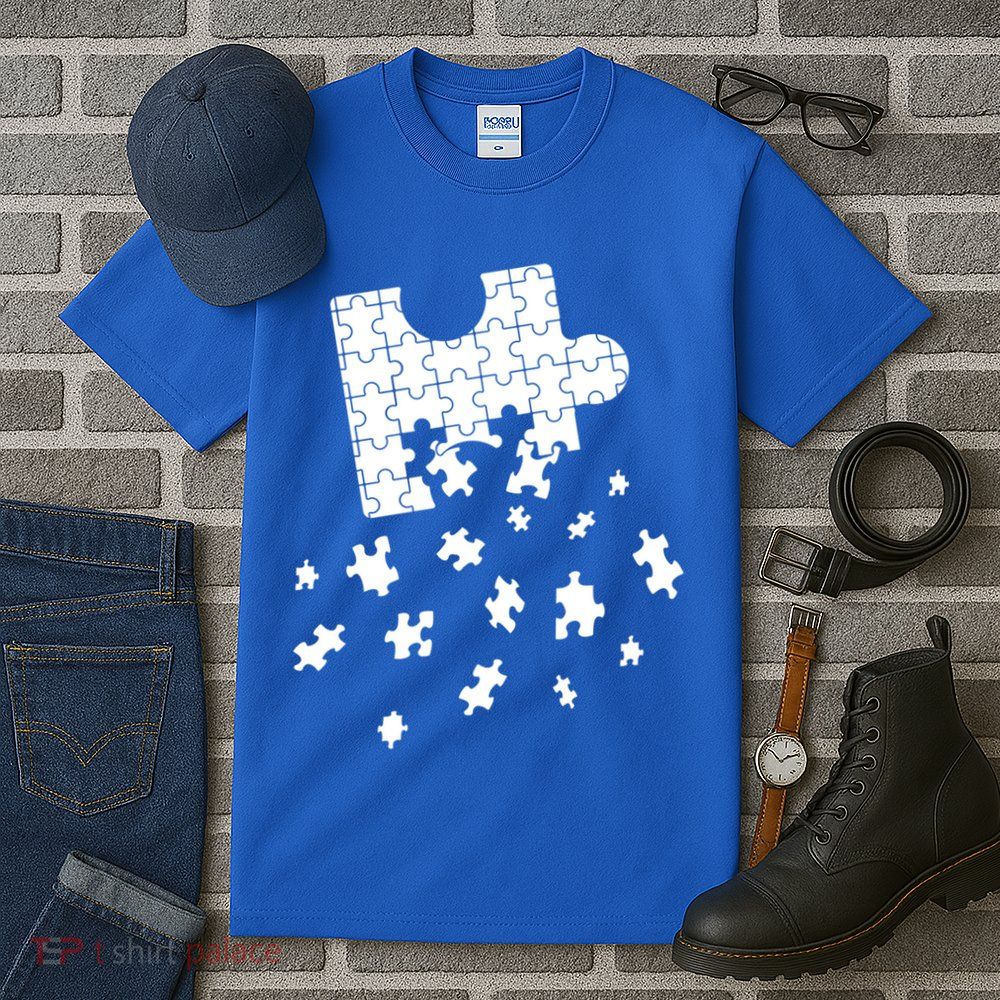 Big Puzzle Piece Flying Puzzles Pieces Meaningful Gift Tall T-Shirt