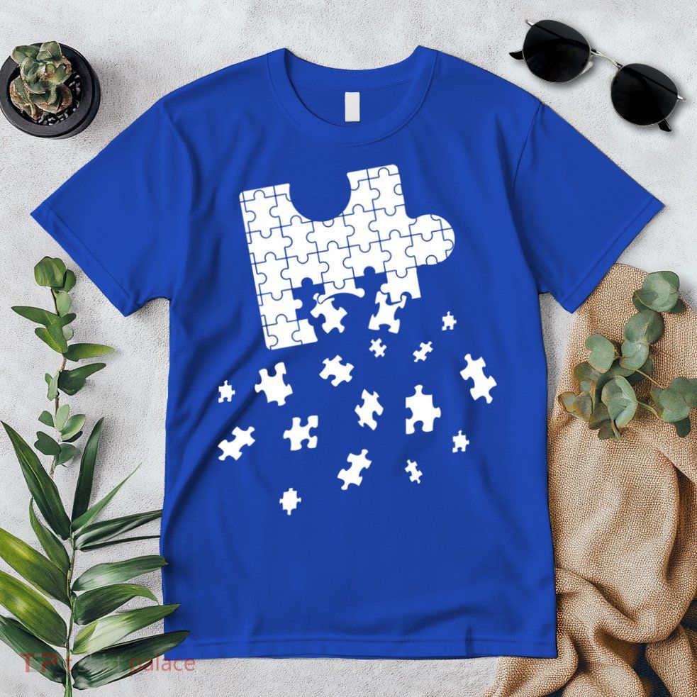 Big Puzzle Piece Flying Puzzles Pieces Meaningful Gift Premium T-Shirt