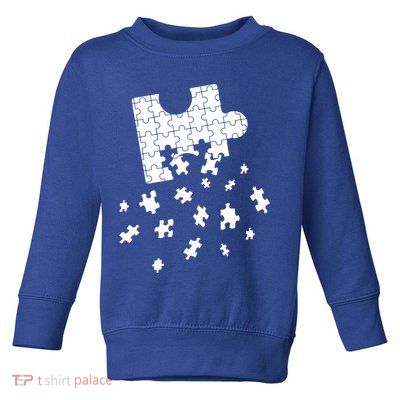 Big Puzzle Piece Flying Puzzles Pieces Meaningful Gift Toddler Sweatshirt