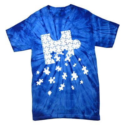 Big Puzzle Piece Flying Puzzles Pieces Meaningful Gift Tie-Dye T-Shirt