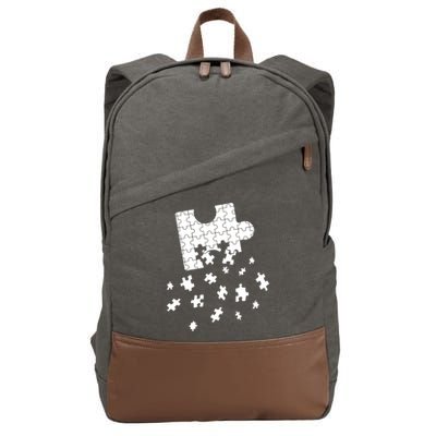 Big Puzzle Piece Flying Puzzles Pieces Meaningful Gift Cotton Canvas Backpack