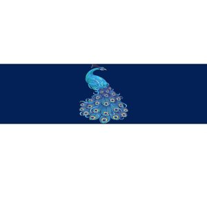 Blue Peacock Print Teal Feathers Bird Lover Bumper Sticker