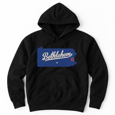 Bethlehem Pennsylvania PA Map Hoodie