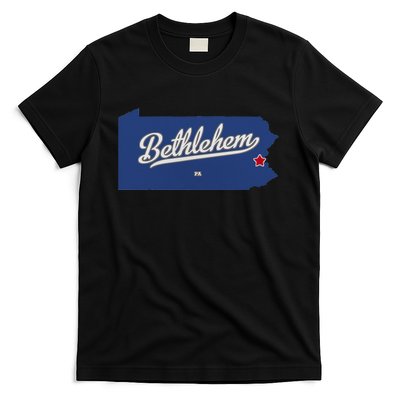 Bethlehem Pennsylvania PA Map T-Shirt