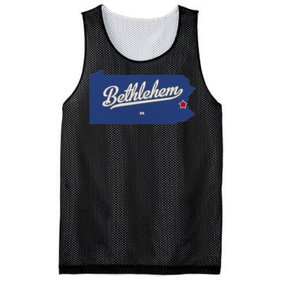 Bethlehem Pennsylvania PA Map Mesh Reversible Basketball Jersey Tank