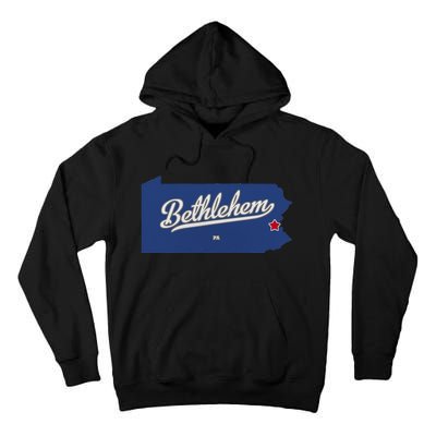 Bethlehem Pennsylvania PA Map Tall Hoodie