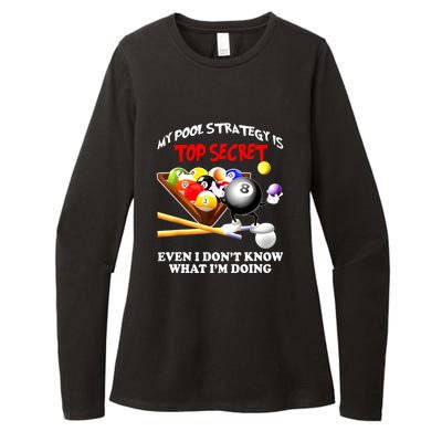 Billiards Pool Players Cue Stick Funny Billiards Gift Womens CVC Long Sleeve Shirt