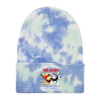 Billiards Pool Players Cue Stick Funny Billiards Gift Tie Dye 12in Knit Beanie