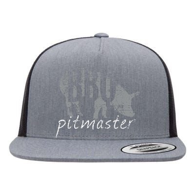 Bbq Pitmaster  Pig Grilling Grill Flat Bill Trucker Hat