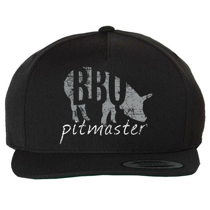 Bbq Pitmaster  Pig Grilling Grill Wool Snapback Cap