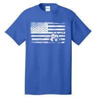 Billiards Pool Player Ball American Flag Vintage Cool Gift Tall T-Shirt