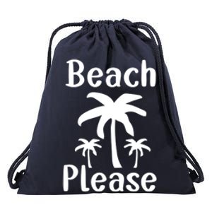 Beach Please Palm Tree Great Gift Drawstring Bag