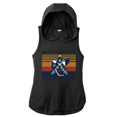 Best Pucking Peppy Ever Funny Hockey Grandpa Saying Cool Gift Ladies PosiCharge Tri-Blend Wicking Draft Hoodie Tank