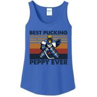 Best Pucking Peppy Ever Funny Hockey Grandpa Saying Cool Gift Ladies Essential Tank