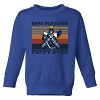 Best Pucking Peppy Ever Funny Hockey Grandpa Saying Cool Gift Toddler Sweatshirt