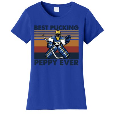 Best Pucking Peppy Ever Funny Hockey Grandpa Saying Cool Gift Women's T-Shirt